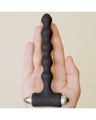 ROCKS OFF PETITE SENSATIONS PEARLS PLUG ANAL VIBRADOR NEGRO