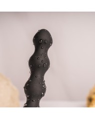ROCKS OFF PETITE SENSATIONS PEARLS PLUG ANAL VIBRADOR NEGRO