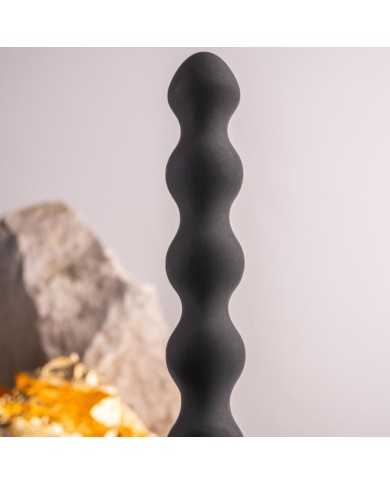 ROCKS OFF PETITE SENSATIONS PEARLS PLUG ANAL VIBRADOR NEGRO