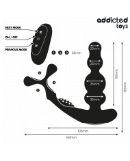 ADDICTED TOYS MASAJEADOR PROSTATICO ROTATORIO CONTROL REMOTO