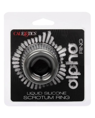 CALEXOTICS ALPHA ANILLO EXTENSION ESCROTO DOBLE NEGRO CALEXOTICS ALPHA ANILLO EXTENSION ESCROTO DOBLE NEGRO