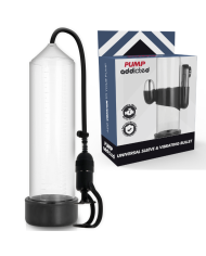 PUMP ADDICTED BOMBA ERECCION RX5 TRANSPARENTE CON VIBRADOR