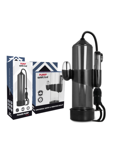 PUMP ADDICTED BOMBA ERECCION RX5 NEGRO CON VIBRADOR