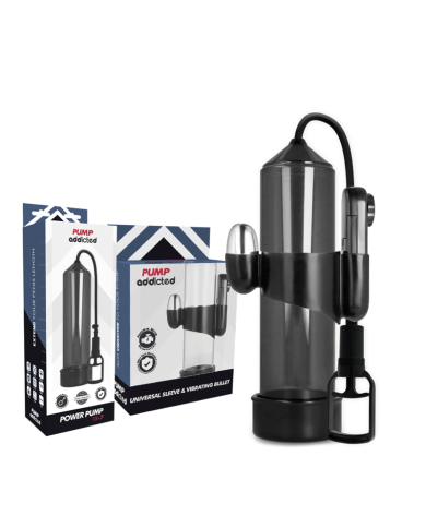 PUMP ADDICTED BOMBA ERECCION RX7 NEGRO CON VIBRADOR