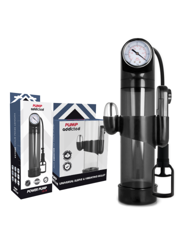 PUMP ADDICTED BOMBA ERECCION RX9 NEGRO CON VIBRADOR