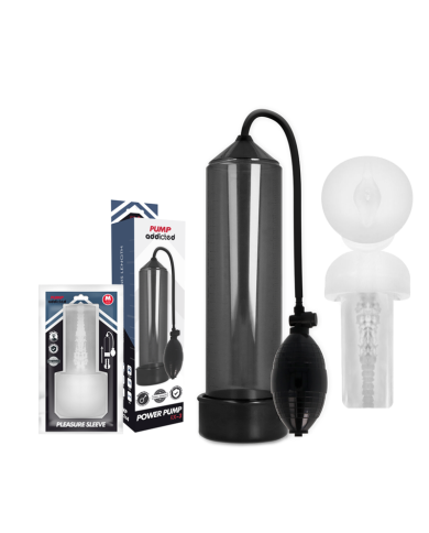 PUMP ADDICTED RX3 BOMBA ERECCION NEGRO CON MASTURBADOR