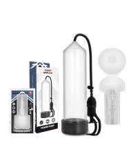 PUMP ADDICTED BOMBA ERECCION RX5 TRANSPARENTE CON MASTURBADOR