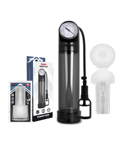 PUMP ADDICTED BOMBA ERECCION RX9 NEGRO CON MASTURBADOR