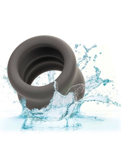 CALEXOTICS ALPHA ANILLO EXTENSION ESCROTO DOBLE NEGRO CALEXOTICS ALPHA ANILLO EXTENSION ESCROTO DOBLE NEGRO