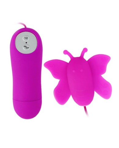 BAILE ESTIMULADOR DE CLITORIS MARIPOSA LOVE EGGS 12 VELOCIDADES LILA CONTROL REMOTO