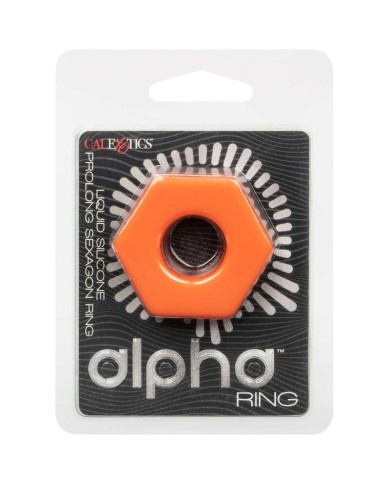 CALEXOTICS ALPHA ANILLO PROLONG SEXGONO NARANJA CALEXOTICS ALPHA ANILLO PROLONG SEXGONO NARANJA