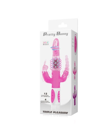 BAILE PRETTY BUNNY TRIPLE VIBRADOR ROTADOR