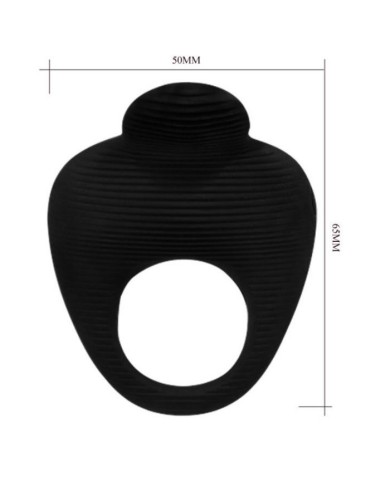 PRETTY LOVE THIMBLE ANILLO VIBRADOR NEGRO