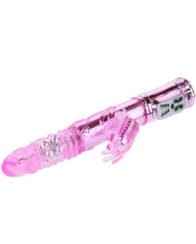BAILE VIBRADOR RECARGABLE CON ROTACION Y ESTIMULADOR THROBBING BUTTERF