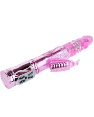 BAILE VIBRADOR RECARGABLE CON ROTACION Y ESTIMULADOR THROBBING BUTTERF