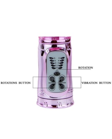 BAILE VIBRADOR RECARGABLE CON ROTACION Y ESTIMULADOR THROBBING BUTTERF