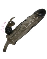 BAILE BRAVE MAN FUNDA REALISTICA PENE CON RABBIT 165 CM NEGRO