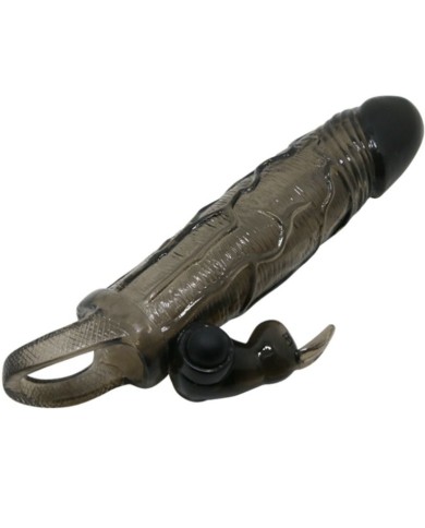 BAILE BRAVE MAN FUNDA REALISTICA PENE CON RABBIT 165 CM NEGRO