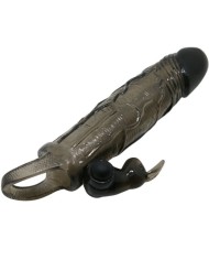 BAILE BRAVE MAN FUNDA REALISTICA PENE CON RABBIT 165 CM NEGRO