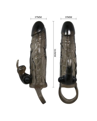 BAILE BRAVE MAN FUNDA REALISTICA PENE CON RABBIT 165 CM NEGRO