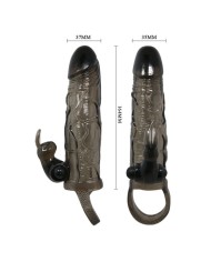 BAILE BRAVE MAN FUNDA REALISTICA PENE CON RABBIT 165 CM NEGRO