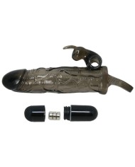 BAILE BRAVE MAN FUNDA REALISTICA PENE CON RABBIT 165 CM NEGRO