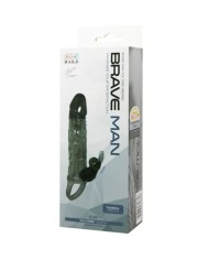 BAILE BRAVE MAN FUNDA REALISTICA PENE CON RABBIT 165 CM NEGRO