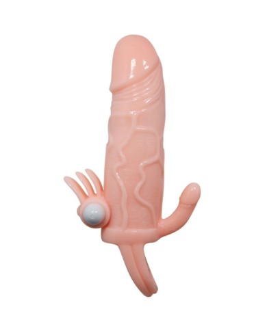 BAILE BRAVE MAN FUNDA PENE ANAL Y CLITORIS VIBRADOR 165 CM NATURAL