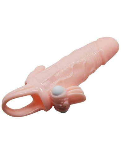BAILE BRAVE MAN FUNDA PENE ANAL Y CLITORIS VIBRADOR 165 CM NATURAL