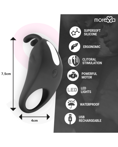 MORESSA BRAD PREMIUM SILICONE RECARGABLE NEGRO