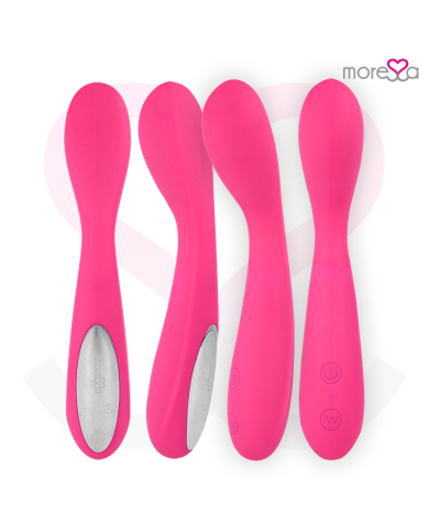 MORESSA DRUSO MASAJEADOR DUO PUNTO G Y SUERO PELVICO PREMIUM SILICONE RECARGABLE