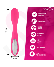 MORESSA DRUSO MASAJEADOR DUO PUNTO G Y SUERO PELVICO PREMIUM SILICONE RECARGABLE