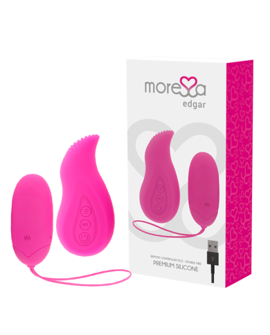 MORESSA EDGAR SET DUO HUEVO REMOTO Y MANDO CON VIBRACION INCORPORADA PREMIUM SILICONE CONTROL REMOTO
