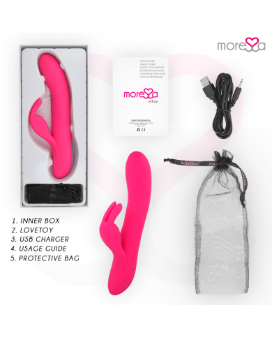 MORESSA ETHAN EFECTO WAVE MAS POTENTE VIBRACION PREMIUM SILICONE RECARGABLE