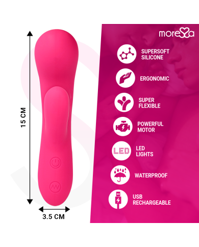 MORESSA JERRY CLIP VIBRADOR PUNTO G Y CLITORIS PREMIUM SILICONE RECARGABLE