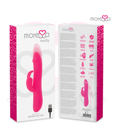 MORESSA MOLLY IMPULSOR UPDOWN Y POTENTE VIBRACION PREMIUM SILICONE RECARGABLE