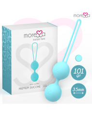MORESSA OSIAN TWO ENTRENAMIENTO SUELO PELVICO 101gr PREMIUM SILICONA TURQUESA