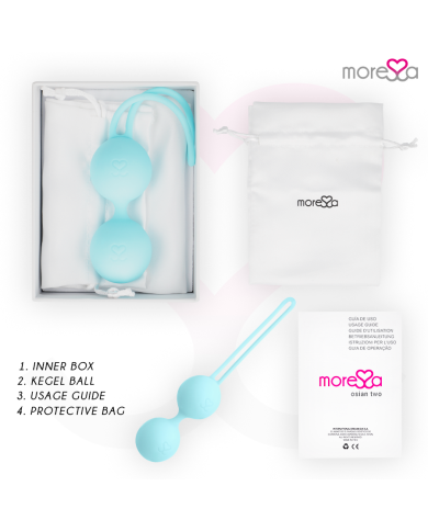 MORESSA OSIAN TWO ENTRENAMIENTO SUELO PELVICO 101gr PREMIUM SILICONA TURQUESA
