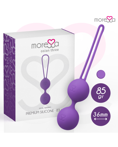 MORESSA OSIAN THREE ENTRENAMIENTO SUELO PELVICO 85 gr PREMIUM SILICONA LILA