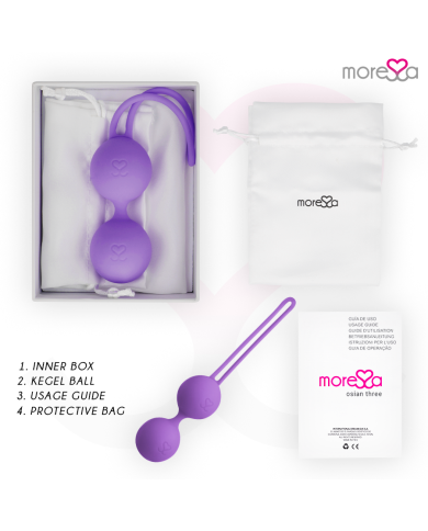 MORESSA OSIAN THREE ENTRENAMIENTO SUELO PELVICO 85 gr PREMIUM SILICONA LILA