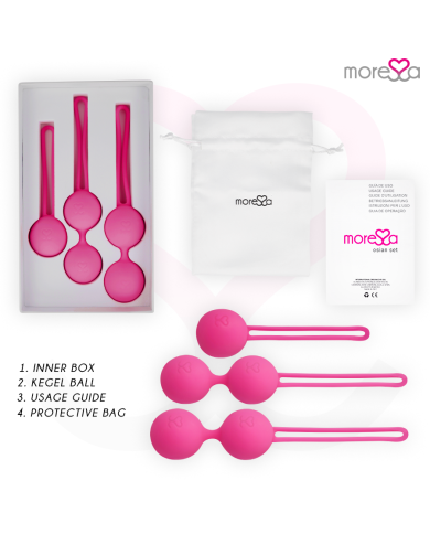 MORESSA OSIAN SET PREMIUM SILICONA ROSA Osian One 51 g Osian Two 101 g Osian Three 85 g