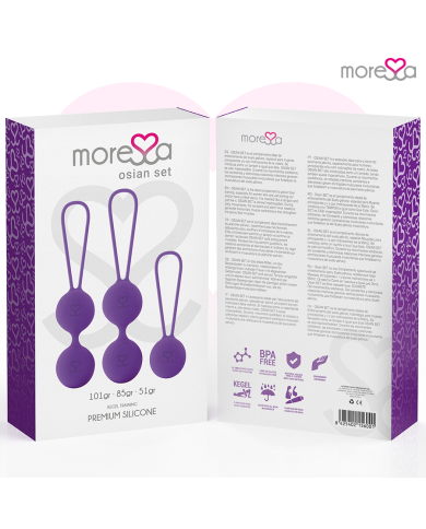MORESSA OSIAN SET Osian One 51 Gr Osian Two 101 Gr Osian Three 85 gr PREMIUM SILICONA LILA