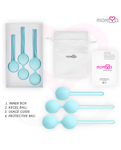 MORESSA OSIAN SET Osian One 51 Gr Osian Two 101 Gr Osian Three 85 gr PREMIUM SILICONA TURQUESA