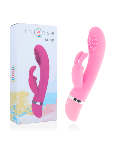 INTENSE SUSY VIBRADOR OSCILANTE SILICONA RABBIT ROSA