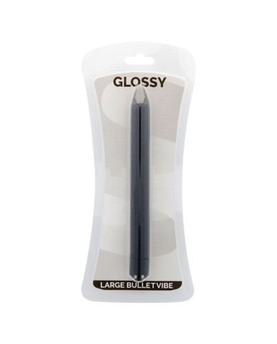 GLOSSY SLIM VIBRADOR NEGRO