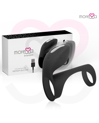MORESSA BRANDON POTENTE ANILLO VIBRADOR CON FUNDA DE ENGROSAMIENTO MASCULINO
