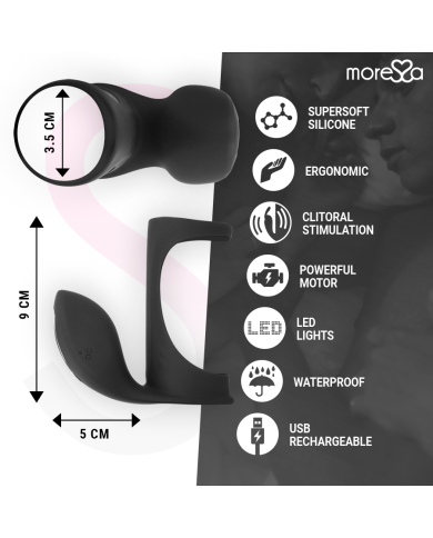MORESSA BRANDON POTENTE ANILLO VIBRADOR CON FUNDA DE ENGROSAMIENTO MASCULINO