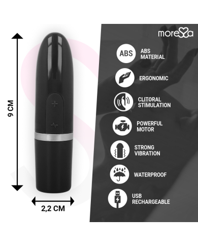 MORESSA IVY MASAJEADOR SIMULADOR LABIAL DE VIAJE NEGRO