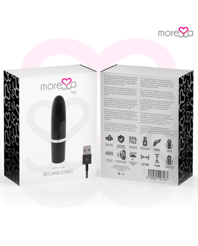 MORESSA IVY MASAJEADOR SIMULADOR LABIAL DE VIAJE NEGRO