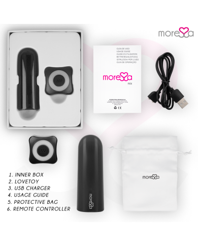 MORESSA NIX POTENTE VIBRADOR MULTI JUEGOS CONTROL REMOTO NEGRO